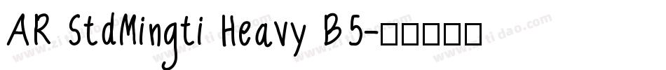 AR StdMingti Heavy B5字体转换